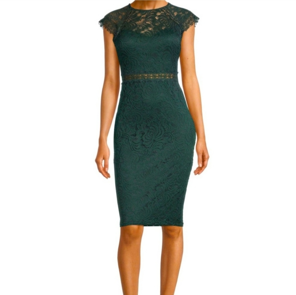 Premier Amour Short Sleeve Lace Dress SZ 12 NWT